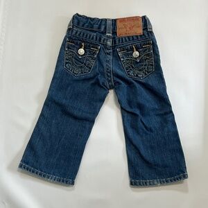 True Religion Baby Billy Blue Jeans Sz 12-18 Months Adjustable Waist Cotton